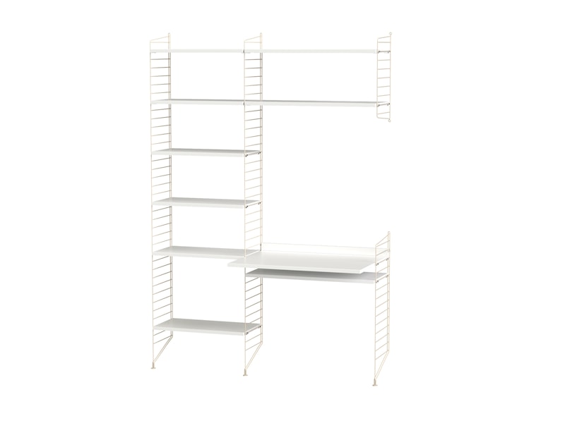 Espace de travail G Beige/Blanc