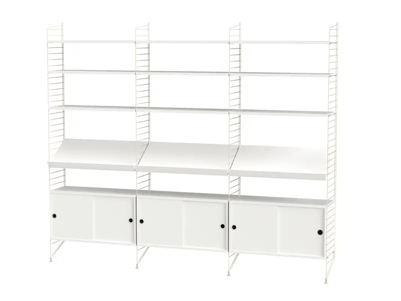 String　マガジンシェルフ　ホワイト Magazine shelves solid | String Furniture