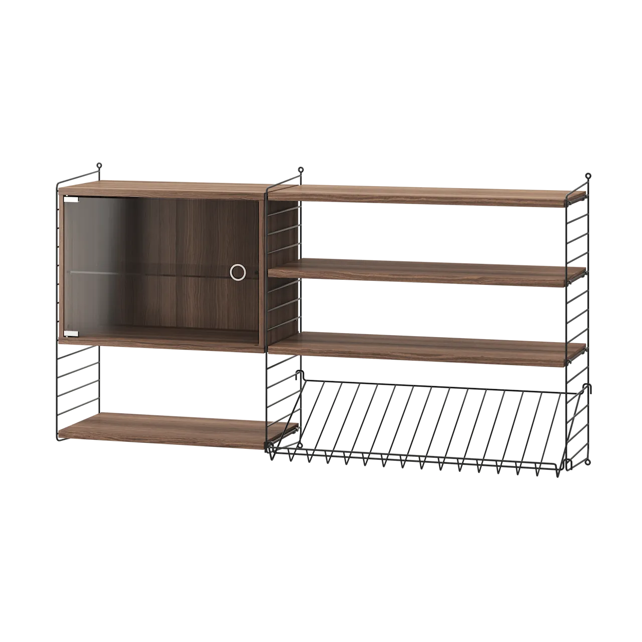 Product Image for String Vardagsrum S Svart/Valnöt