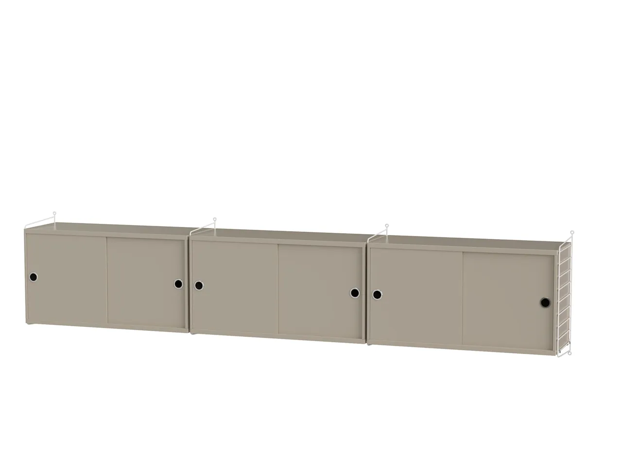 Product Image for String Vardagsrum D Vit/Beige Vägghängt sideboard med tre skåp, 240cm