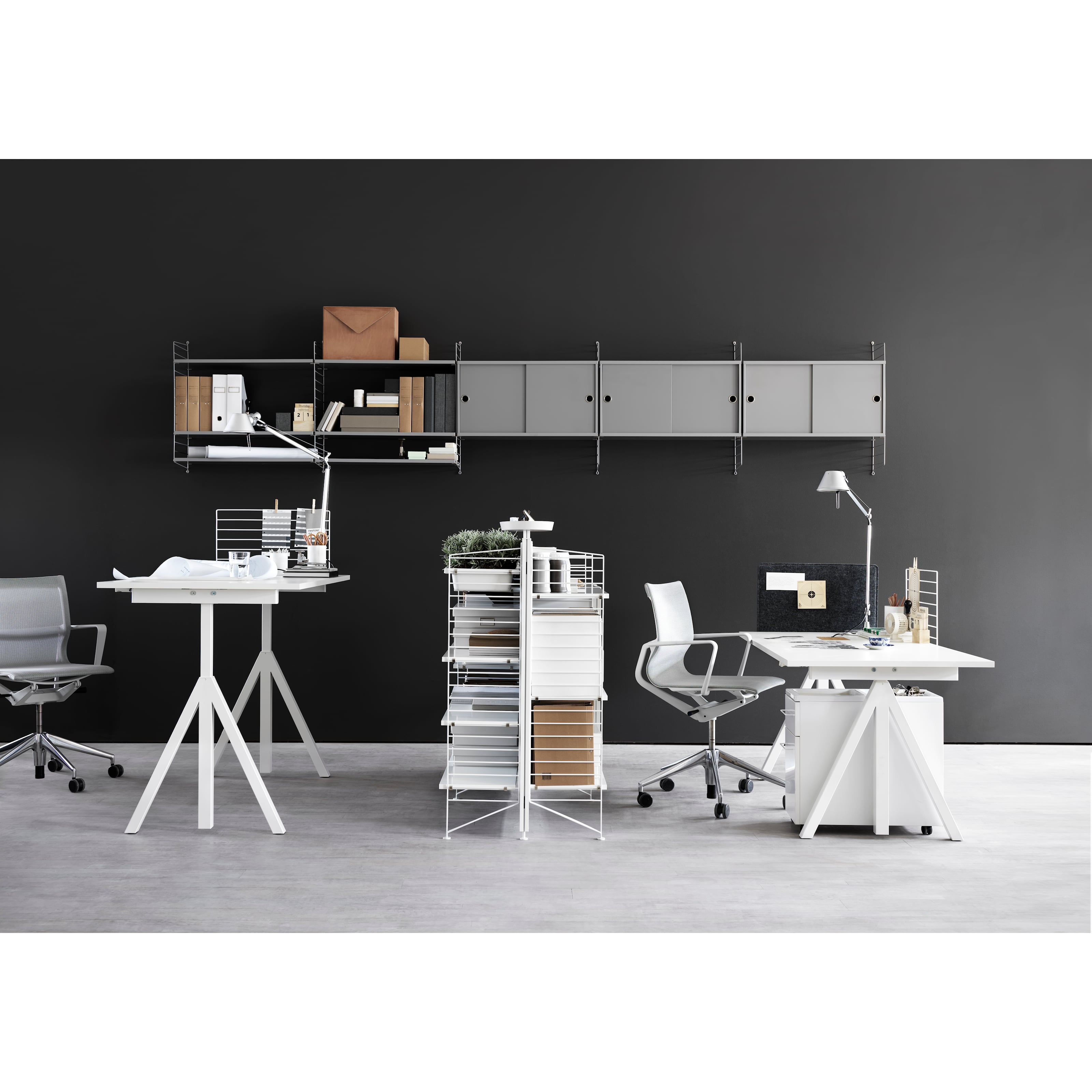 Free standing shelf White/Grey