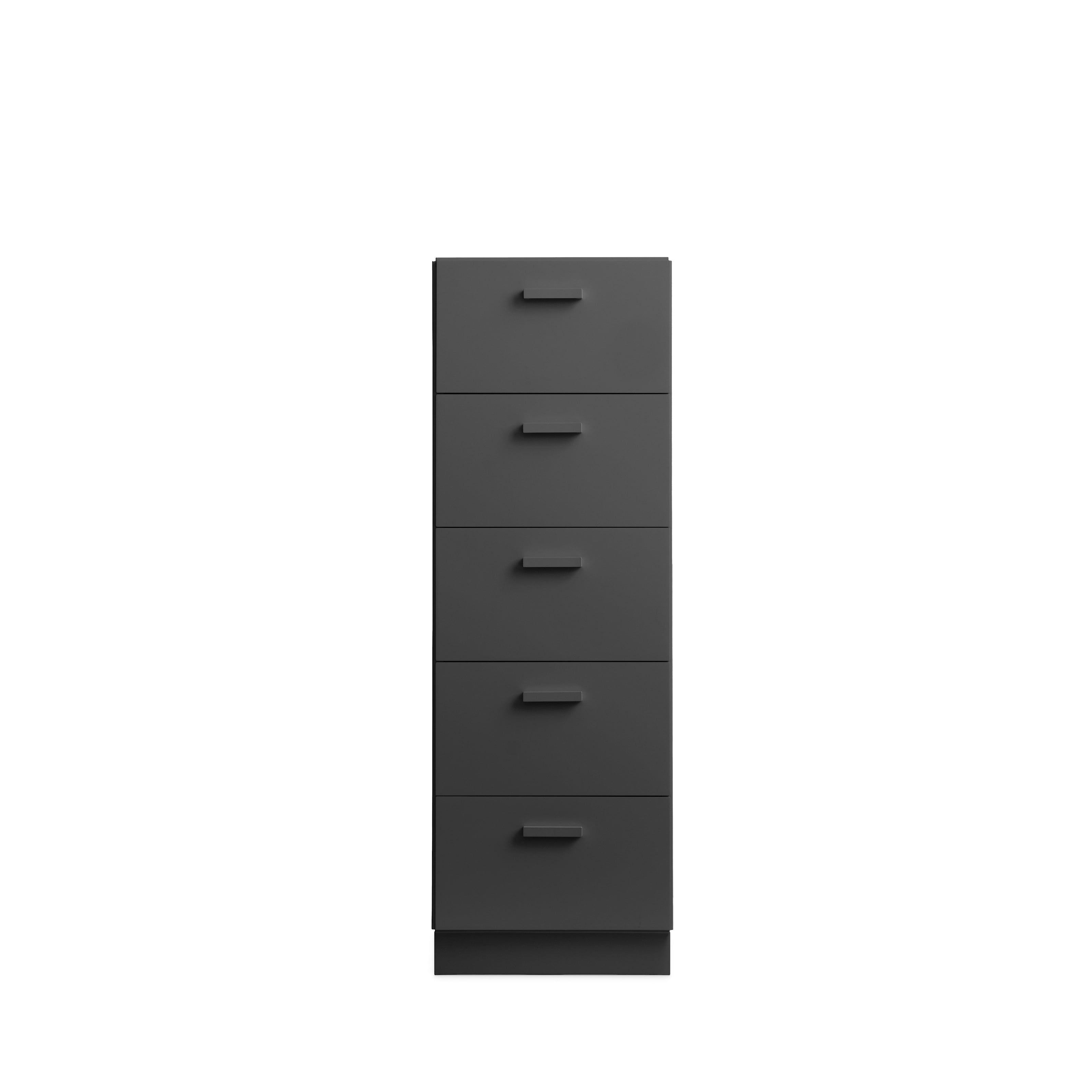 Relief Chest of drawers, tall  Grey