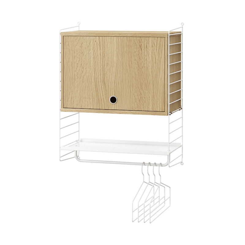 玄关 V 白色/橡木色