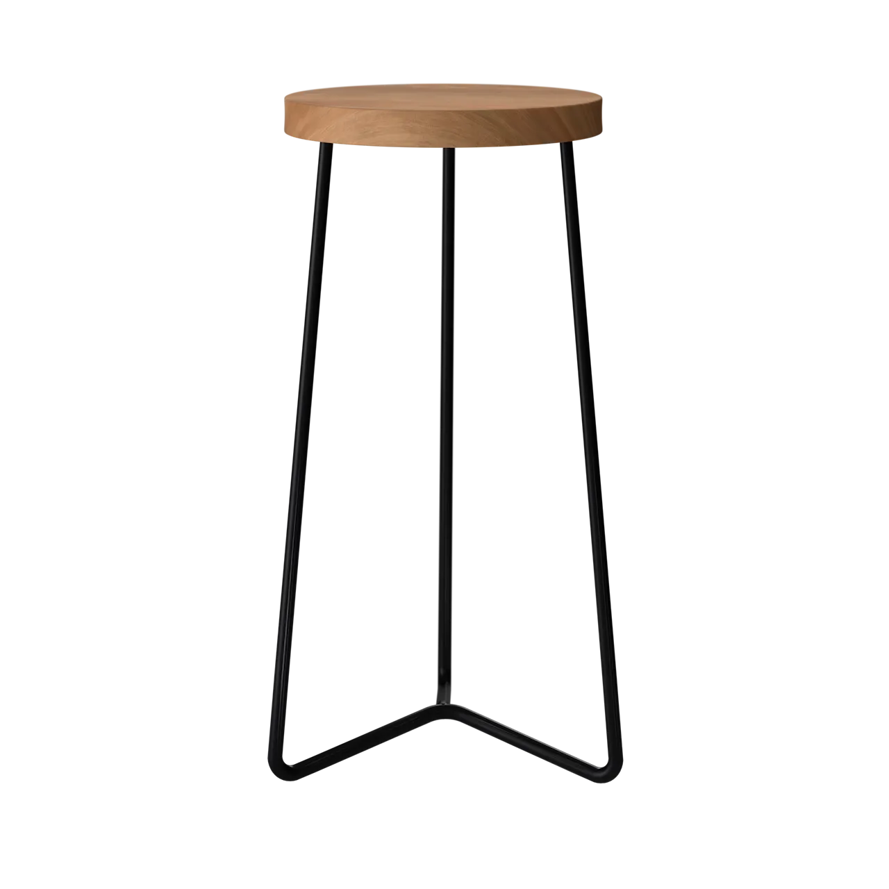 Pall V1 63 - Obehandlad teak med svart stativ