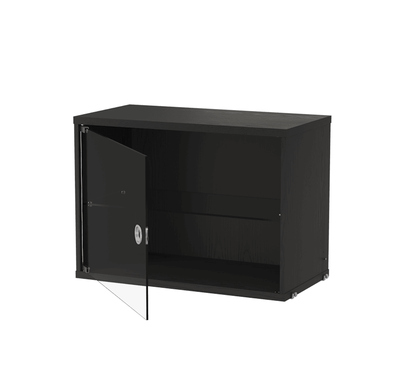 Vitrina con puertas correderas de cristal